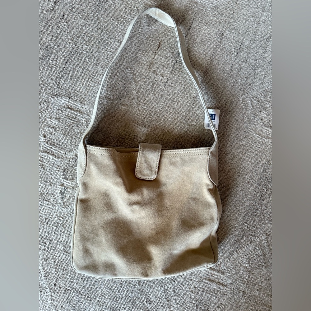 Vintage Gap tan suede handbag y2k